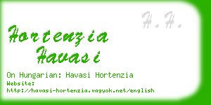 hortenzia havasi business card